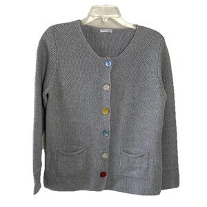 Donna In Moda Woman’s Merino wool blend cardigan Sz M Lagenlook Casual